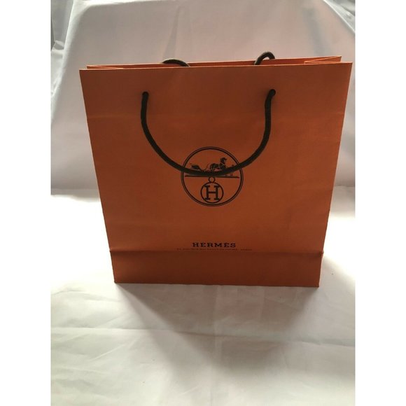 Hermes Reusable Paper Shopping Bag Gift Orange 11.7" x 11.6" x 4" - Picture 2 of 12